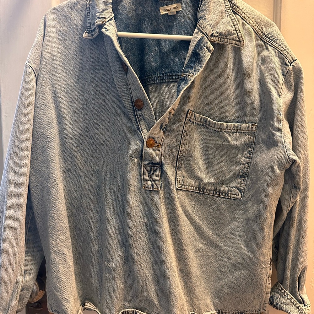 Pilcro Light Blue Denim Top
